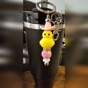 Rubber Ducky western hat keychain cute